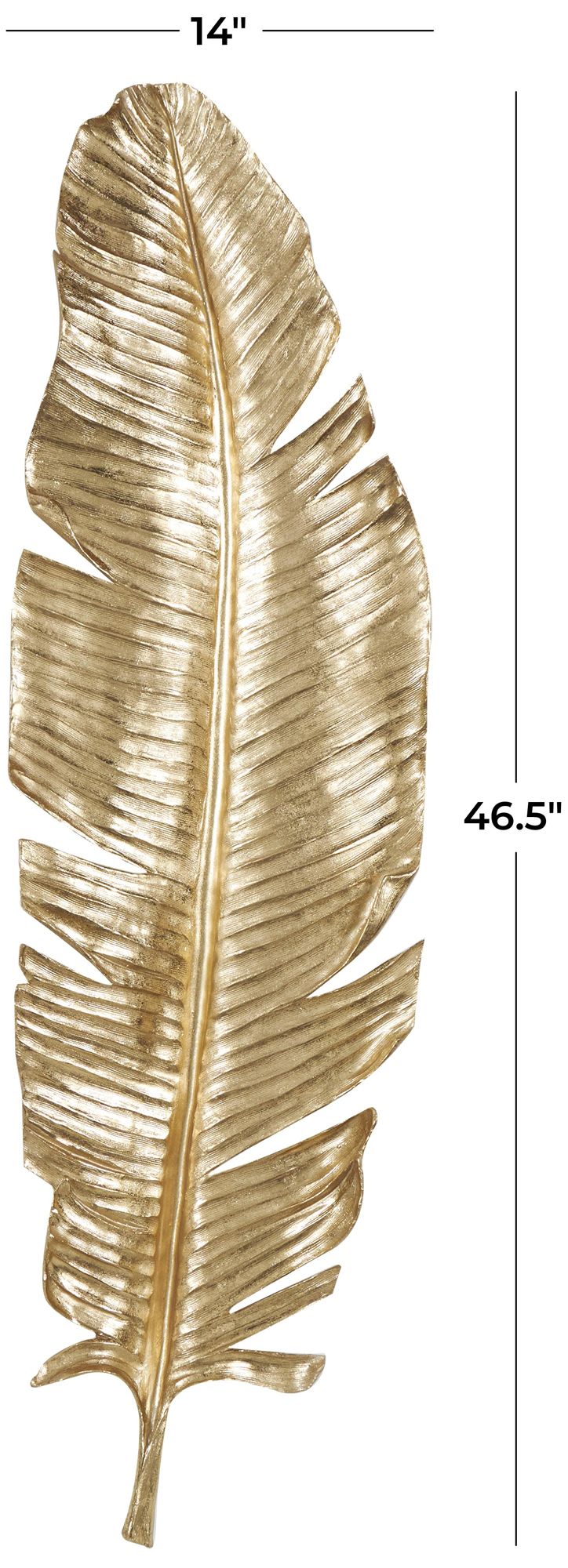 Image 7 Gold Polystone Glam Wall Decor, 14" x 3" x 47" more views