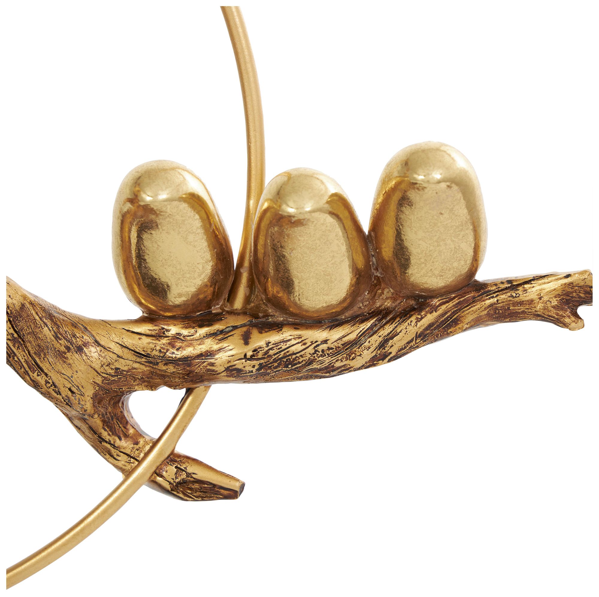 Image 4 Gold Polystone Traditional Sculpture, 15" x 4" x 16" more views