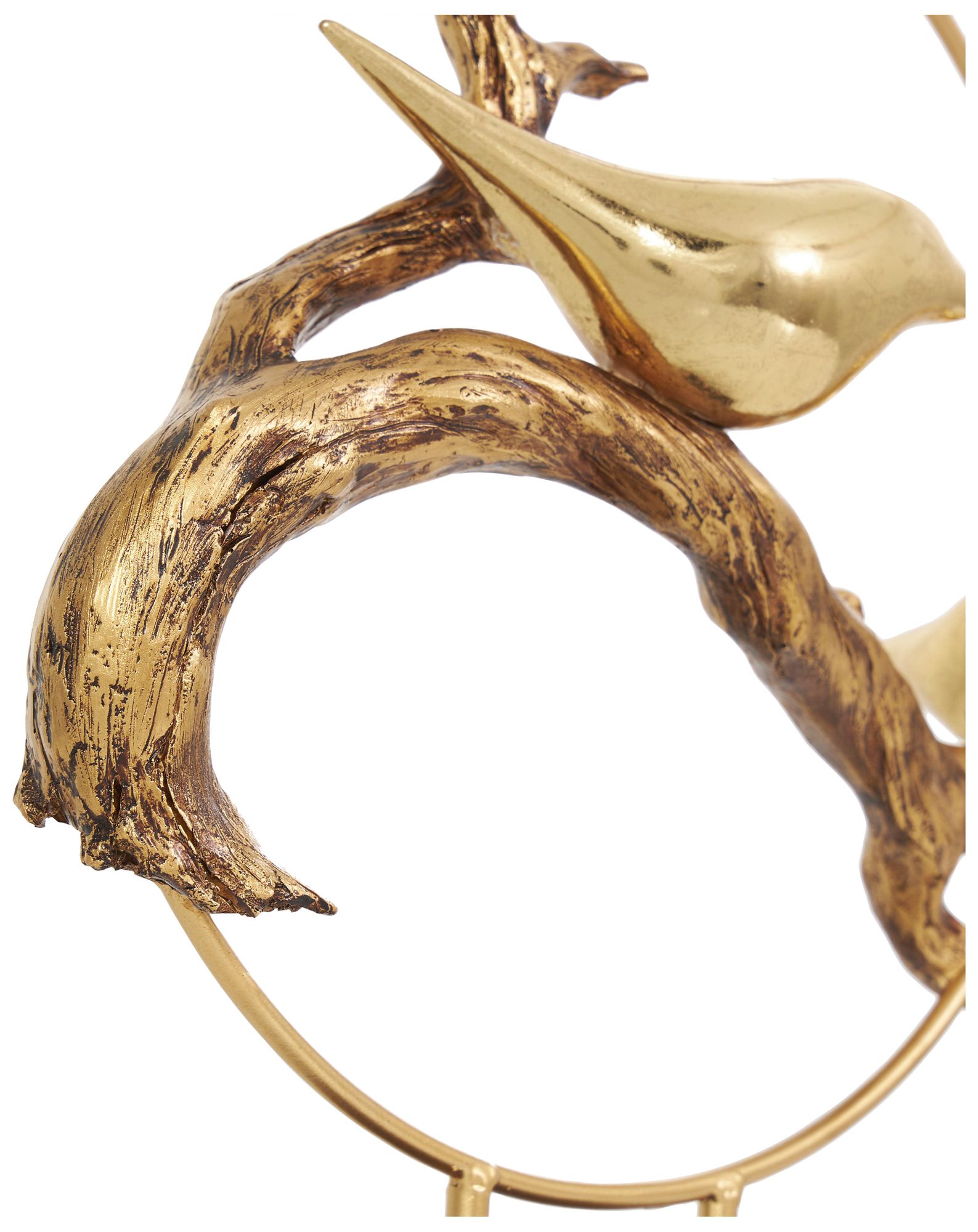 Image 3 Gold Polystone Traditional Sculpture, 15" x 4" x 16" more views