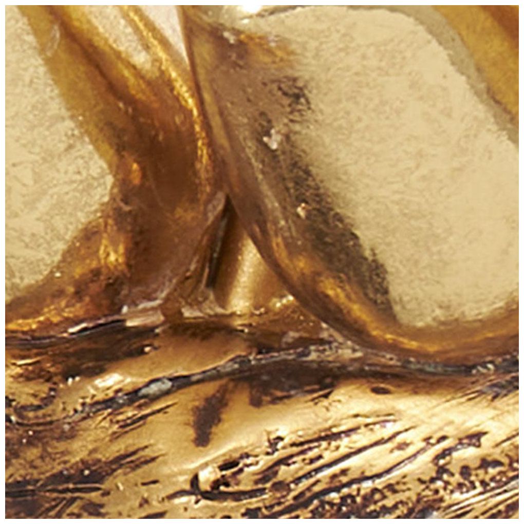 Gold Polystone Traditional Sculpture, 15" x 4" x 16"