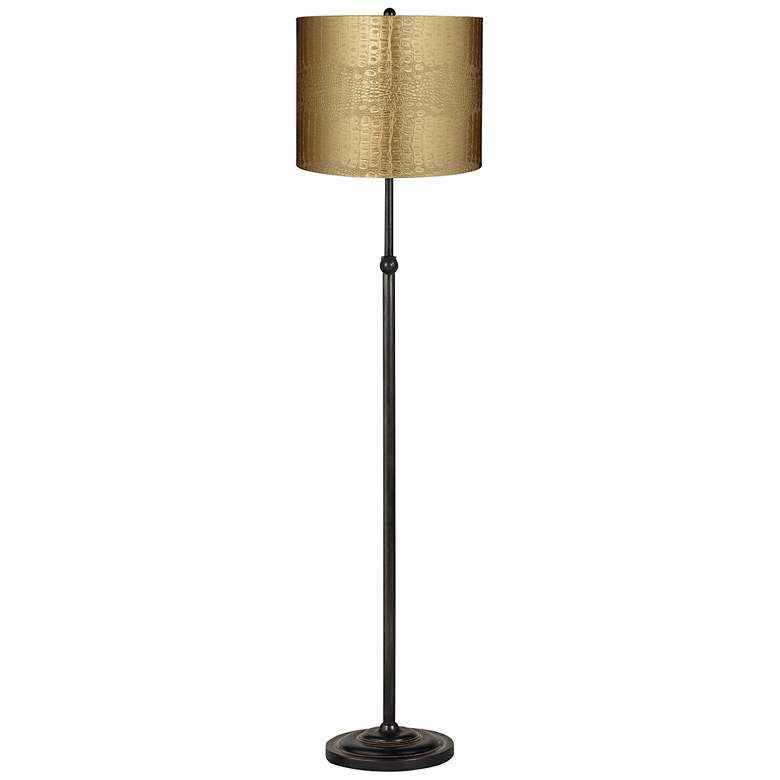 Image 1 Gold Reptile Bronze Adjustable Floor Lamp