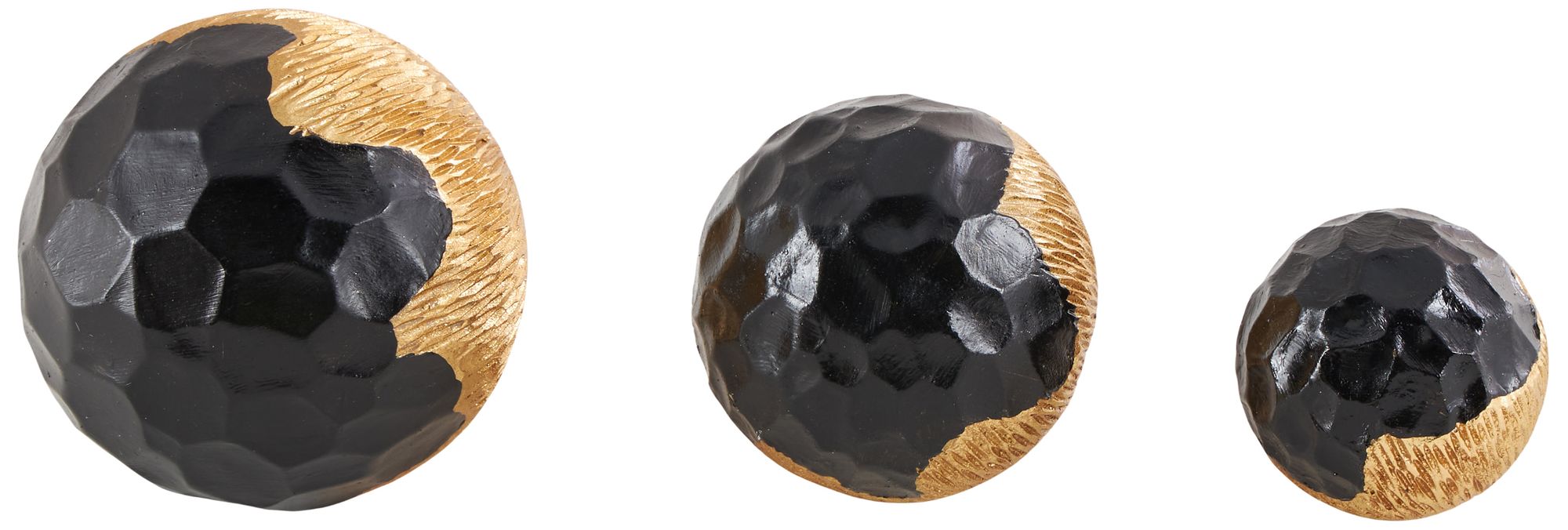 Image 5 Gold Resin Modern Orbs & Vase Filler, S/3 5", 4", 3"H more views