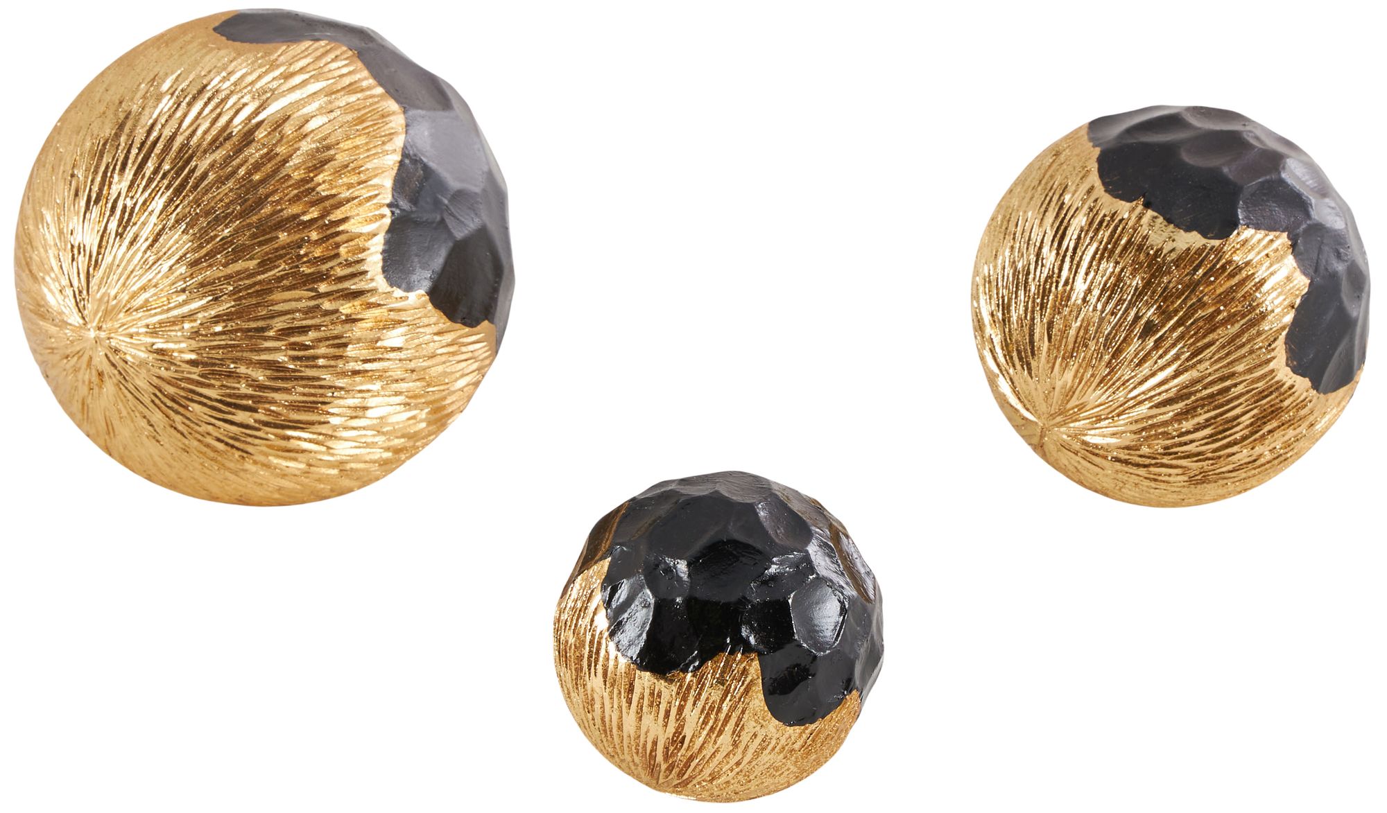 Image 6 Gold Resin Modern Orbs & Vase Filler, S/3 5", 4", 3"H more views