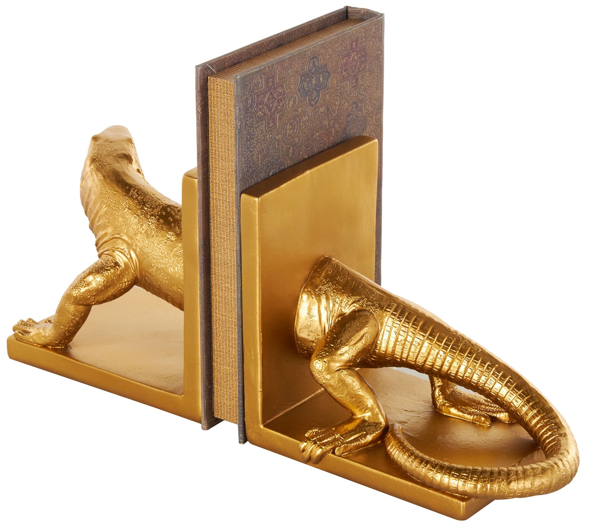 Image 5 Gold Resin Traditional Bookends, S/2 7"W, 6"H more views