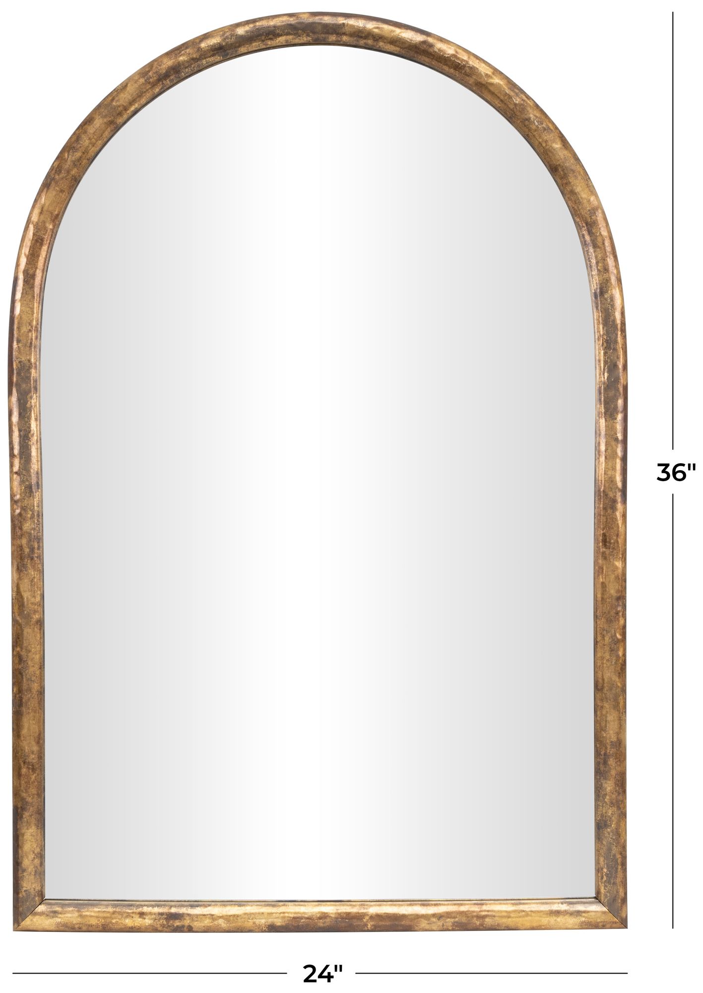 Image 7 Gold Resin Transitional Wall Mirror, 24" x 2" x 36" more views