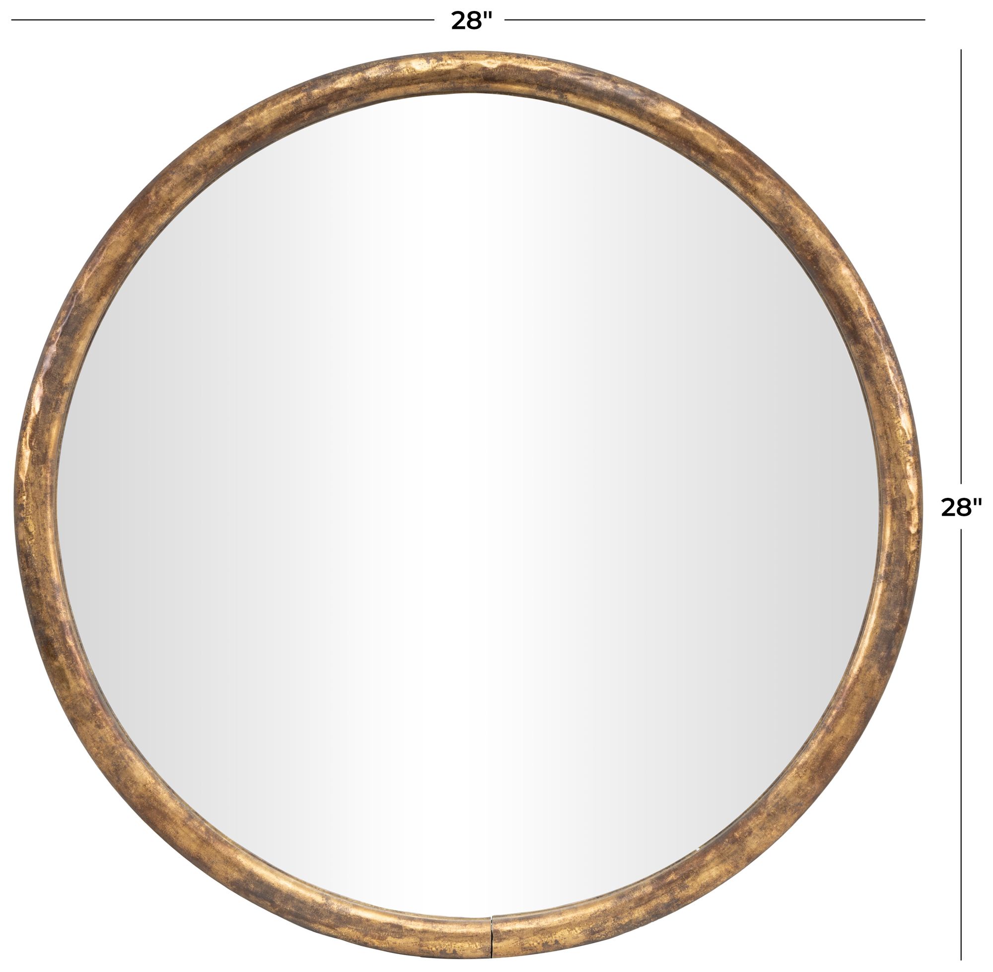 Image 7 Gold Resin Transitional Wall Mirror, 28" x 2" x 28" more views