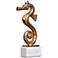 Gold Seahorse 9 3/4" High Decorative Iron Sculpture