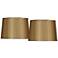 Gold Set of 2 Drum Shades with Silver Trim 14x16x11 (Spider)