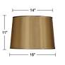 Gold Set of 2 Drum Shades with Silver Trim 14x16x11 (Spider)