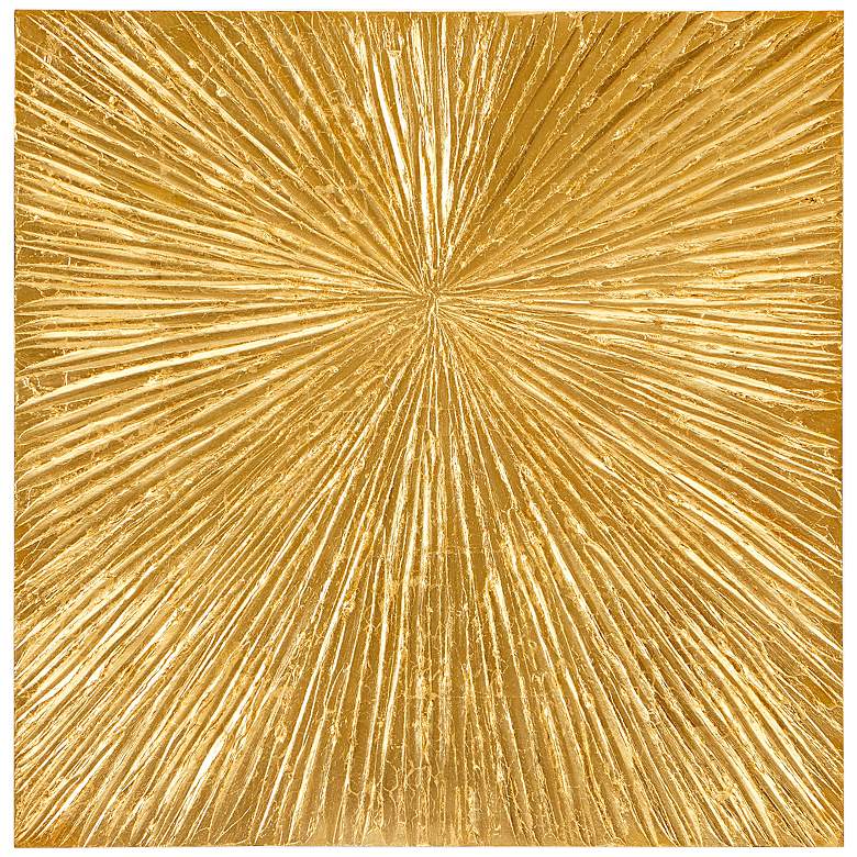 Image 2 Gold Signature Sunburst 32 3/4"W Dimensional Box Wall Art