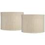 Gold Silver Weave Set of 2 Drum Shades 15x15x11 (Spider)