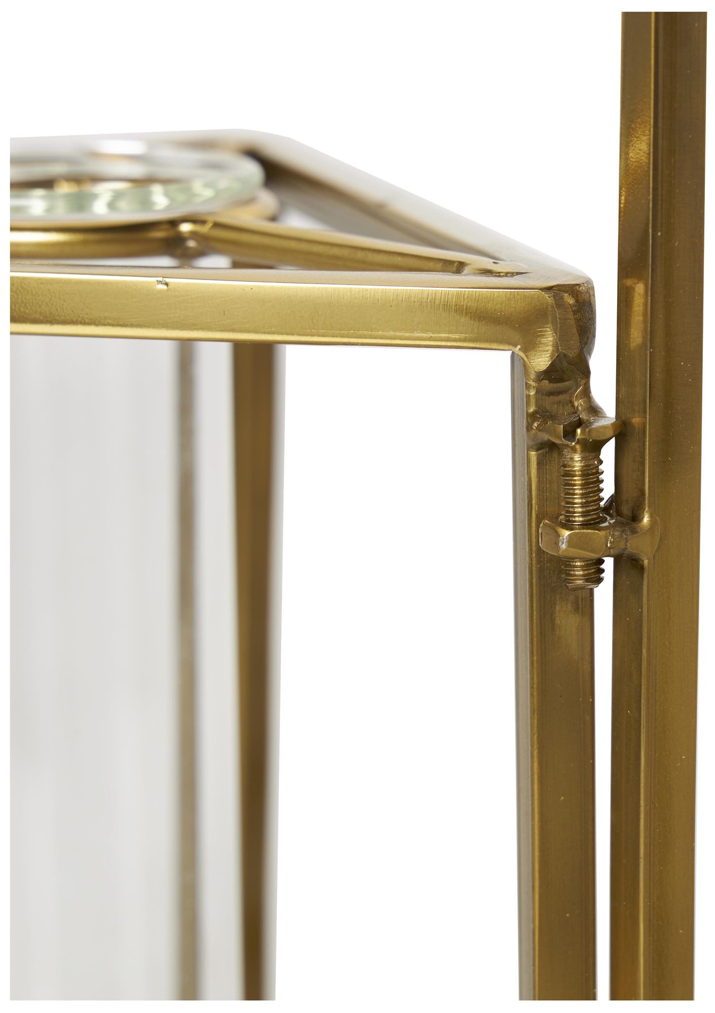 Image 4 Gold Stainless Steel Metal Glam Vase, 14" x 4" x 12" more views