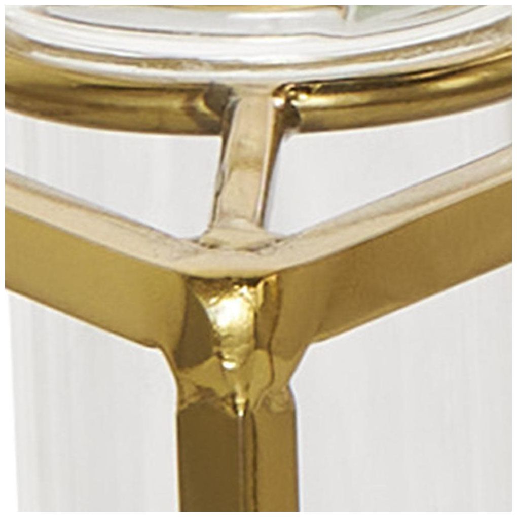 Gold Stainless Steel Metal Glam Vase, 14" x 4" x 12"