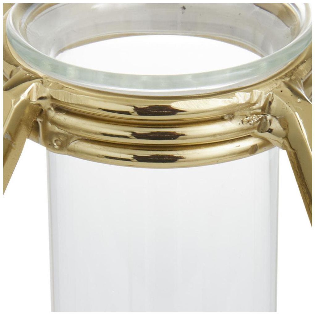 Gold Stainless Steel Metal Glam Vase, S/3 13", 12", 9"H