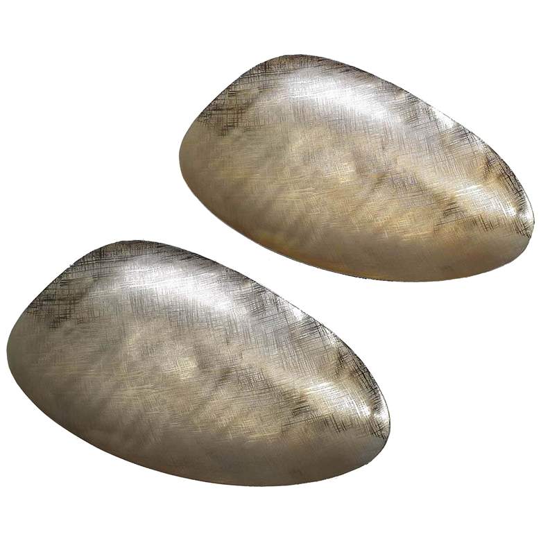 Image 1 Gold Streak Aluminum Decorative Bowls - Set of 2