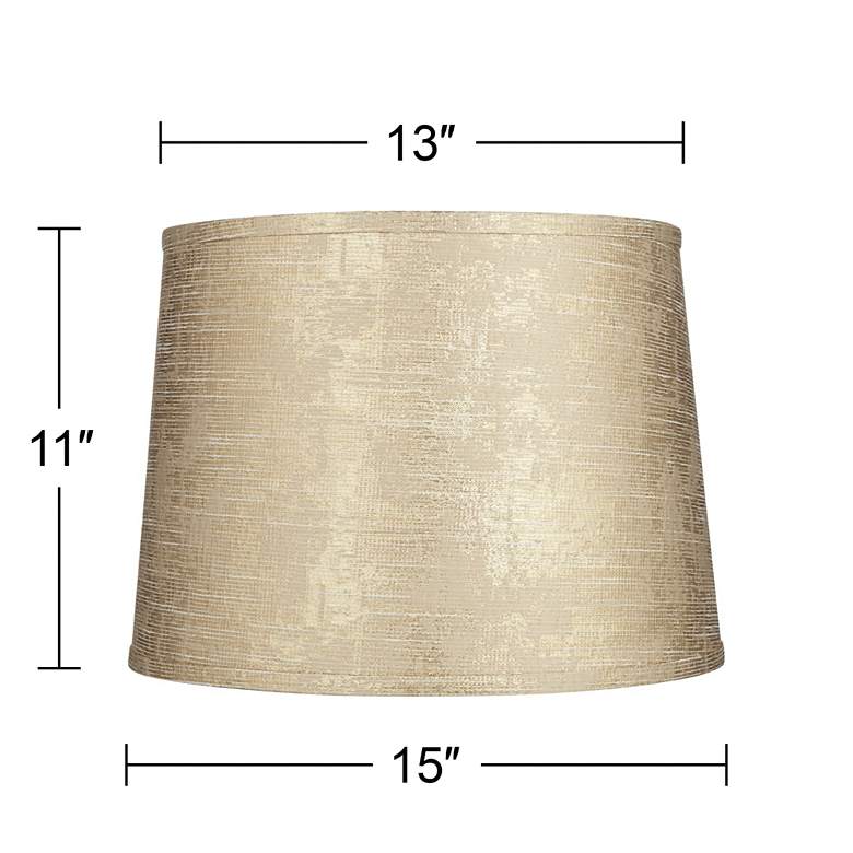 Image 7 Gold Tapered Lamp Shade 13x15x11 (Spider) more views