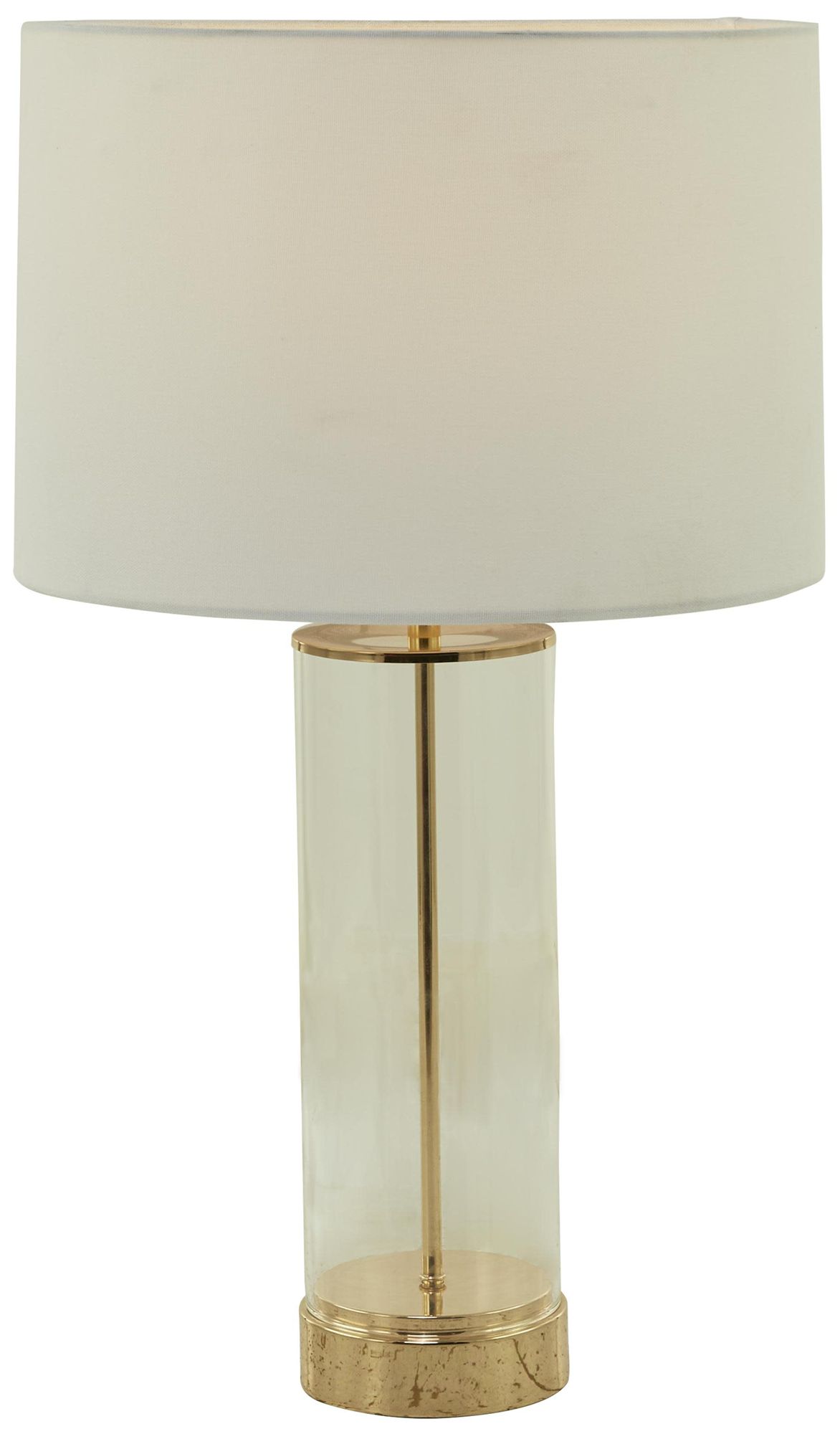 Gold Tempered Glass Glam Table Lamp, 14" x 14" x 25"