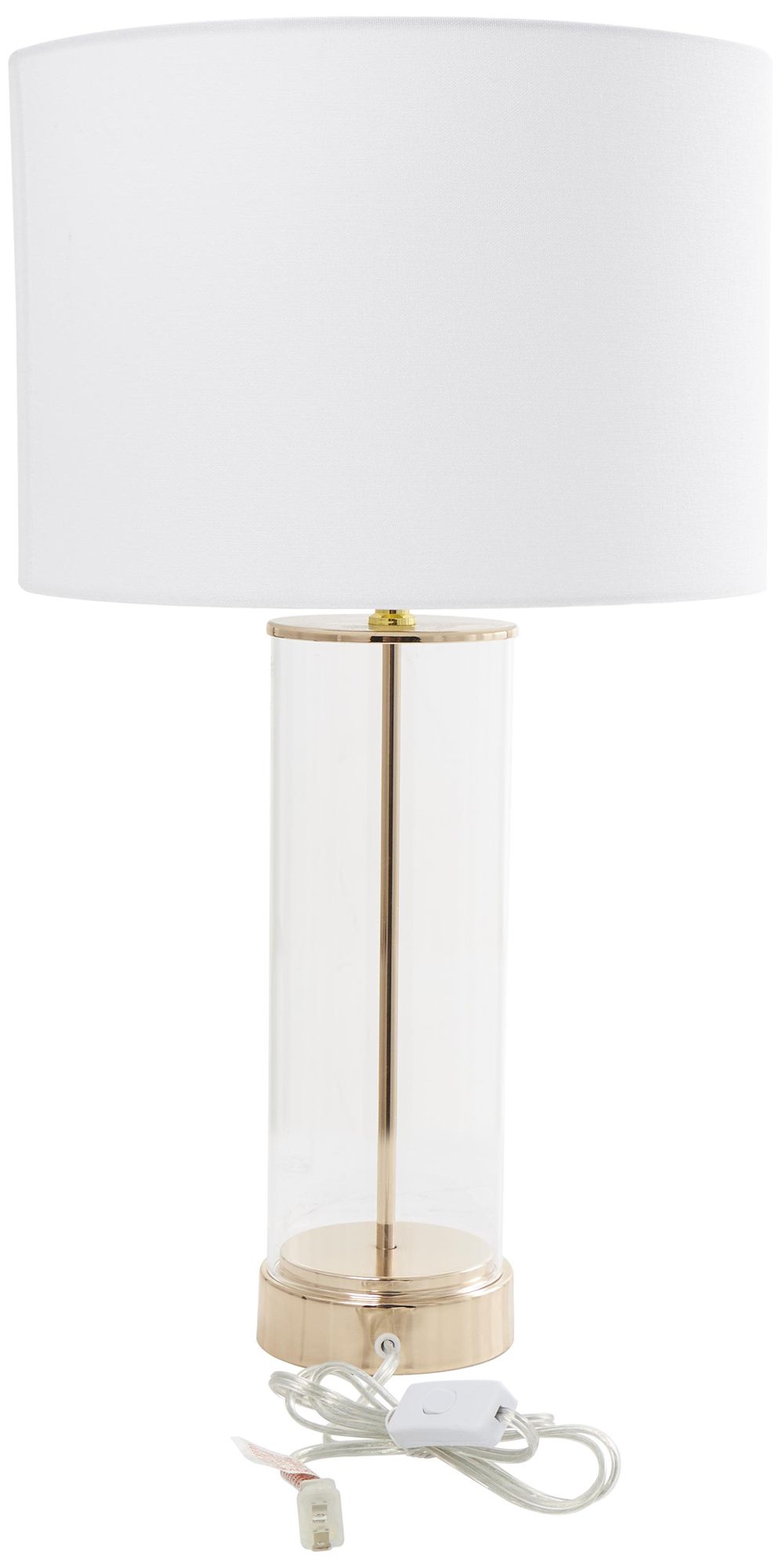 Image 5 Gold Tempered Glass Glam Table Lamp, 14" x 14" x 25" more views