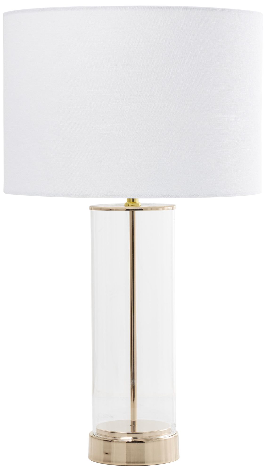 Image 6 Gold Tempered Glass Glam Table Lamp, 14" x 14" x 25" more views