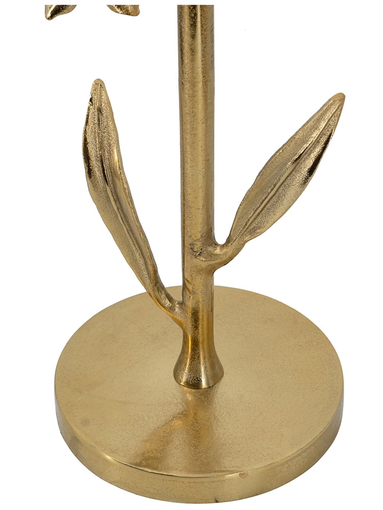 Image 4 Gold Tulip Side Table with White Marble Top - 14"Dia. x 24 more views