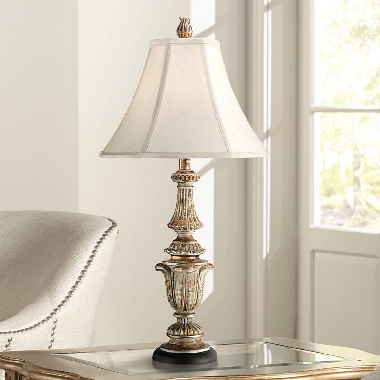 Image 1 Gold Wash Candlestick Table Lamp