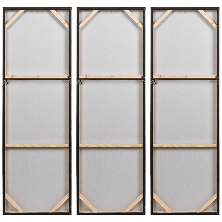 Image 6 Gold Waves 60" High Metallic 3-Piece Canvas Wall Art Set more views