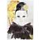 Gold Woman 1 Reverse Printed Tempered Glass with Silver Leaf Wall Art