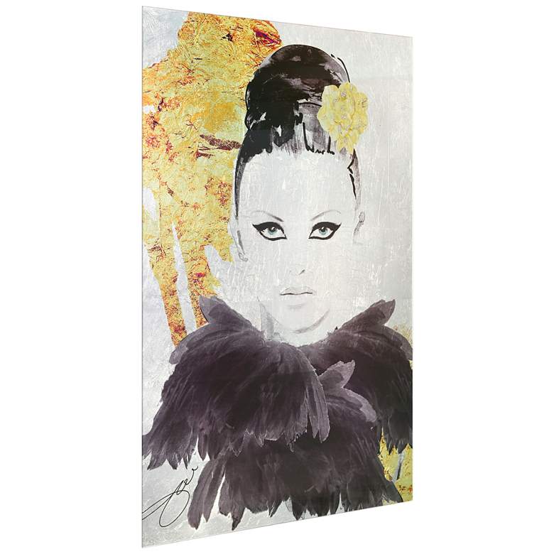 Image 4 Gold Woman 1 Reverse Printed Tempered Glass with Silver Leaf Wall Art more views