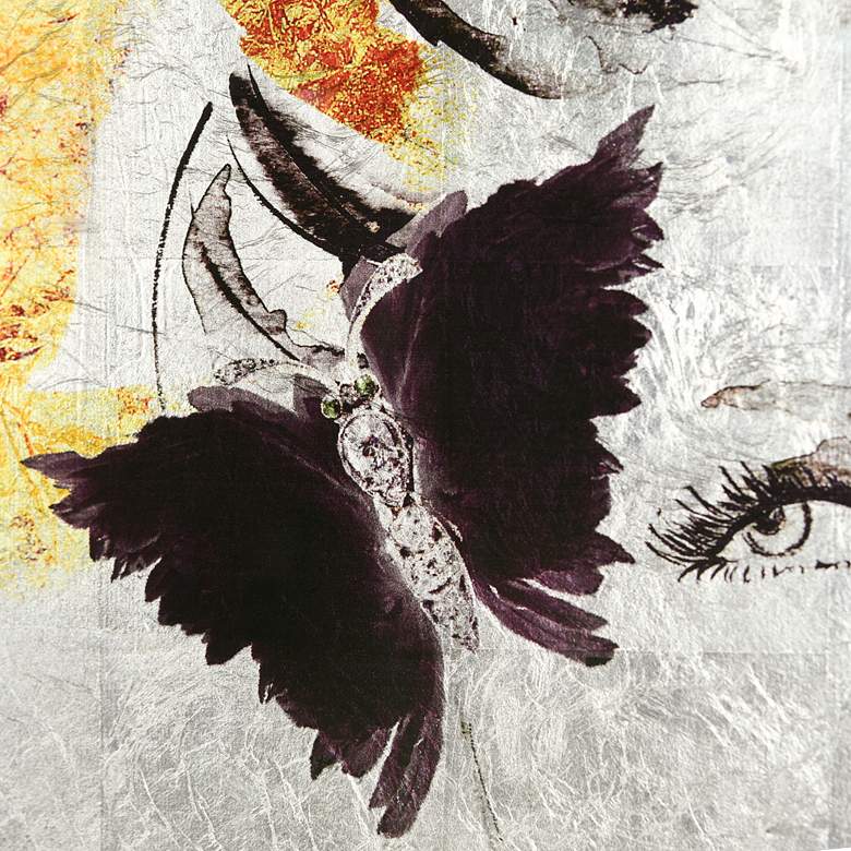 Image 3 Gold Woman 2 Reverse Printed Tempered Glass with Silver Leaf Wall Art more views