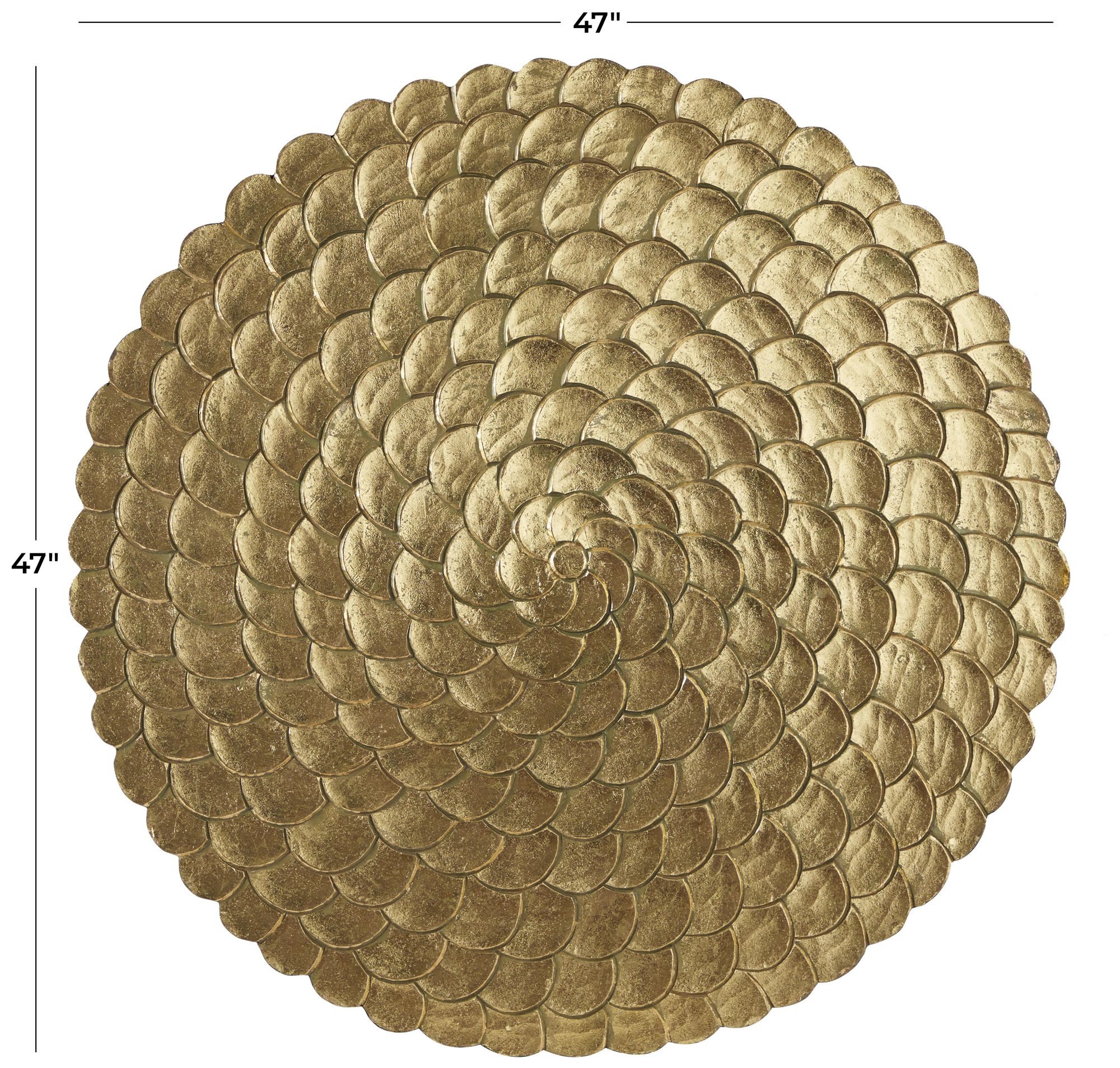Image 7 Gold Wood Contemporary Wall Decor, 47" x 2" x 47" more views