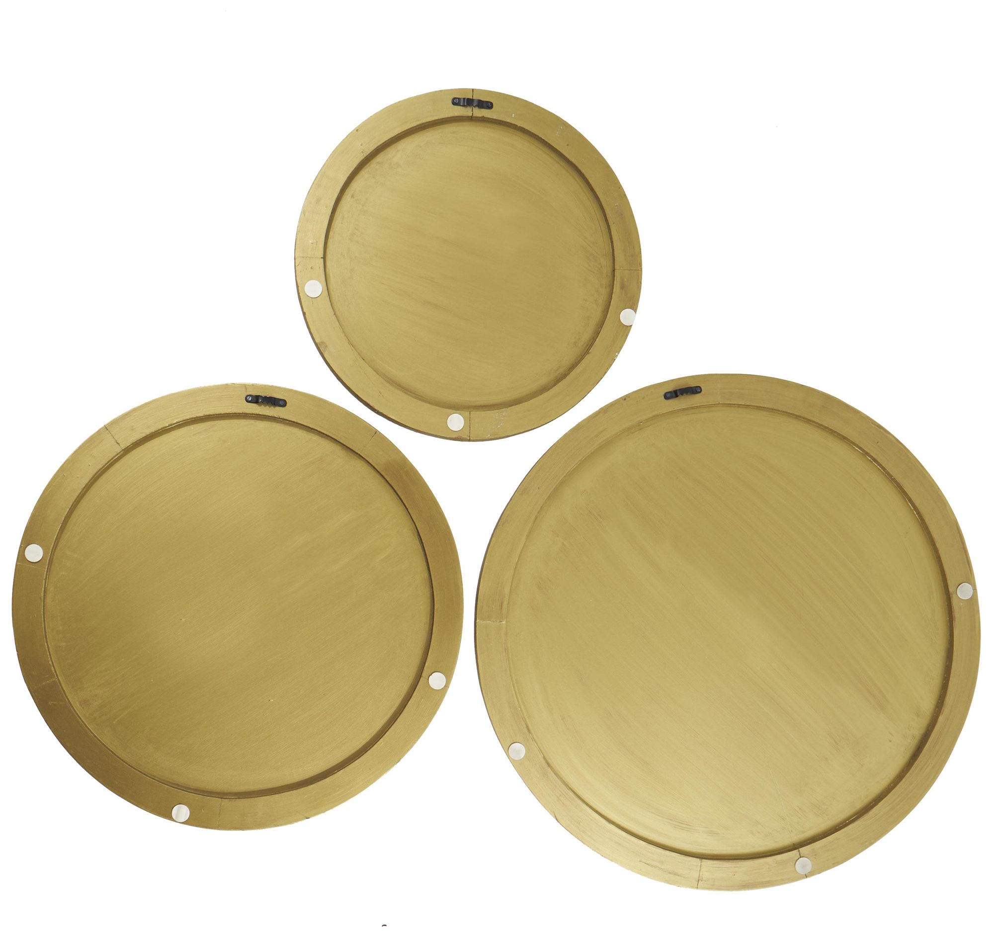 Image 4 Gold Wooden Contemporary Wall Decor, S/3 24", 20", 16"H more views