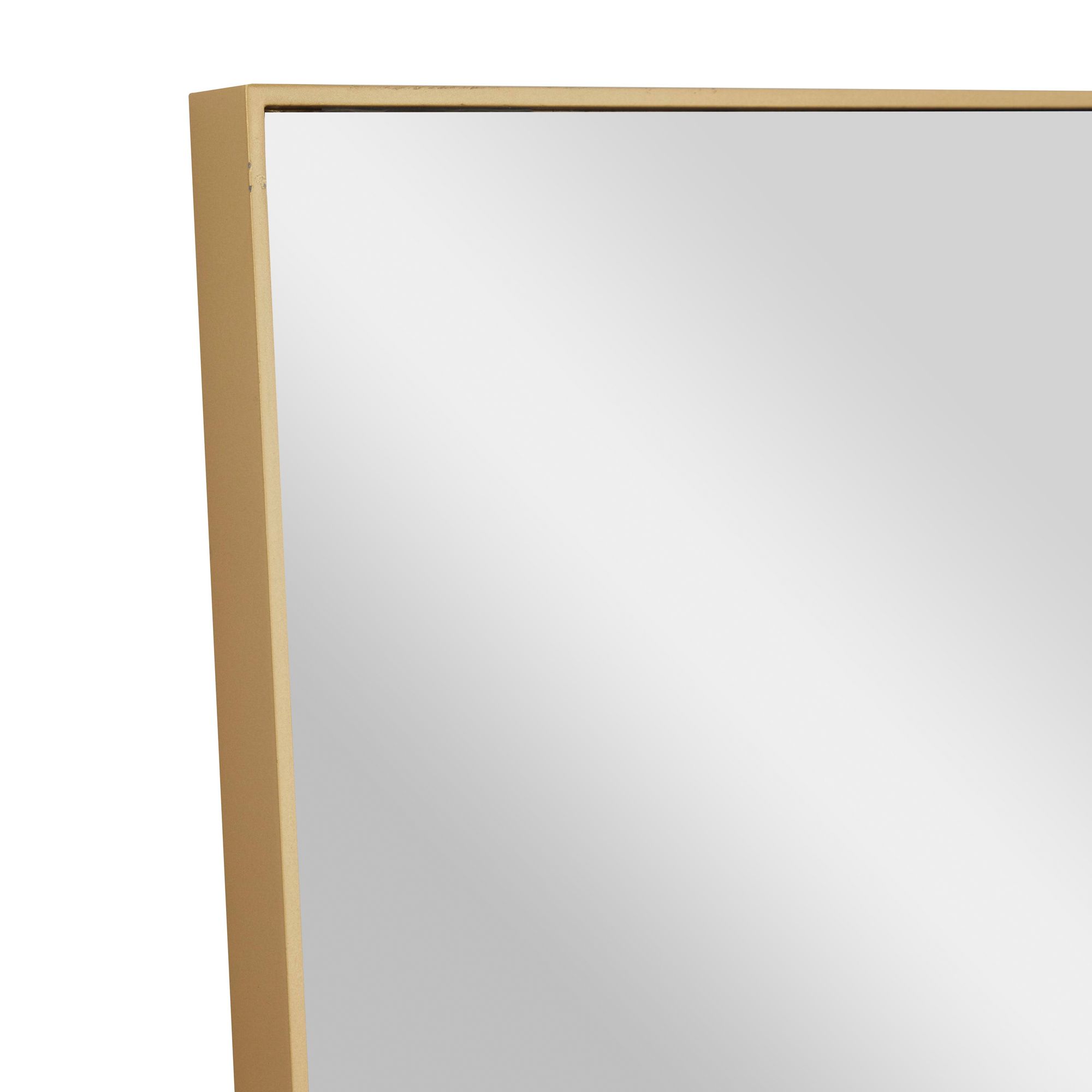 Image 2 Gold Wooden Contemporary Wall Mirror, 18" x 1" x 36" more views