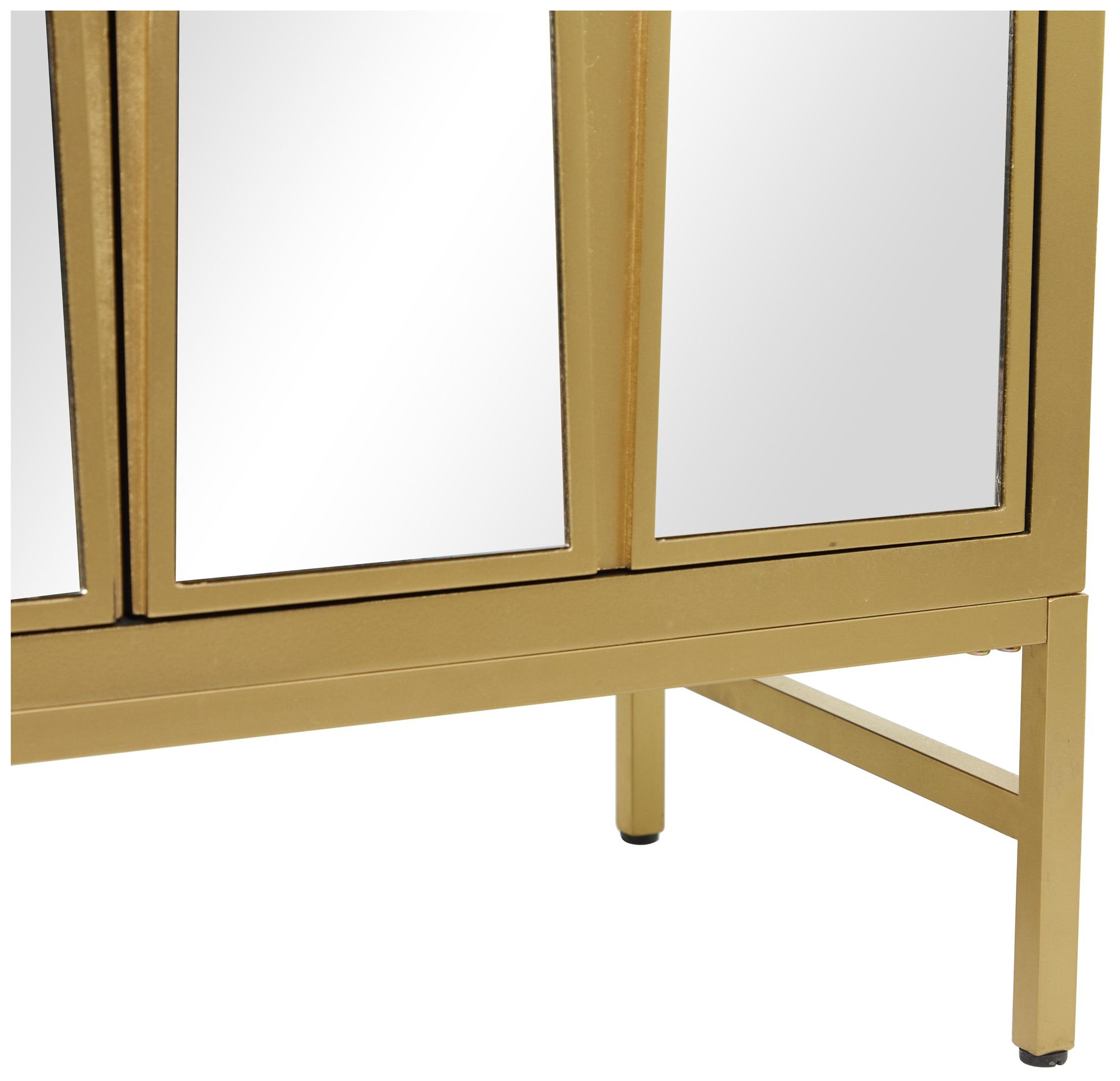 Image 3 Gold Wooden Glam Cabinet, 48" x 16" x 32" more views