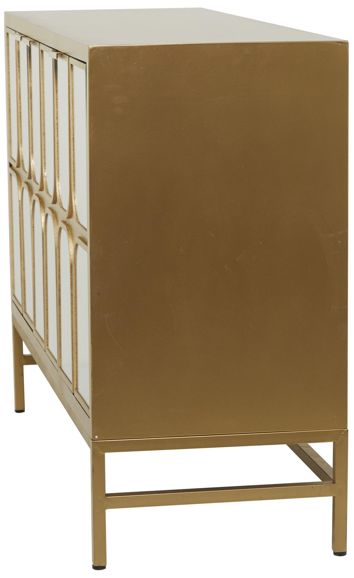 Image 5 Gold Wooden Glam Cabinet, 48" x 16" x 32" more views