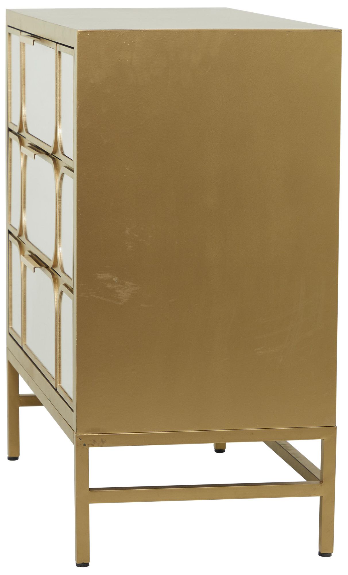 Image 6 Gold Wooden Glam Chest, 32" x 16" x 32" more views