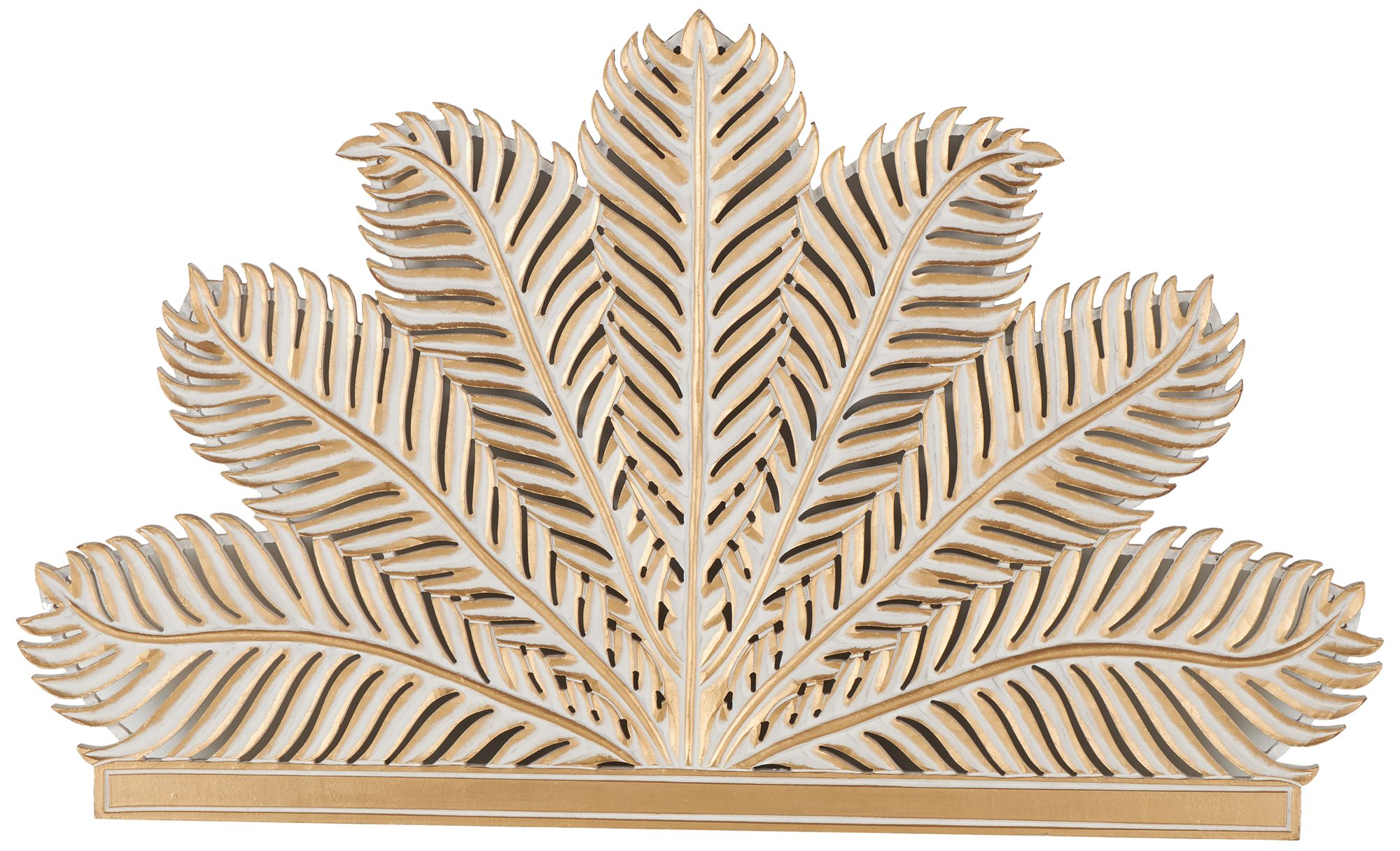 Image 2 Gold Wooden Traditional Wall Decor, 60" x 1" x 36"