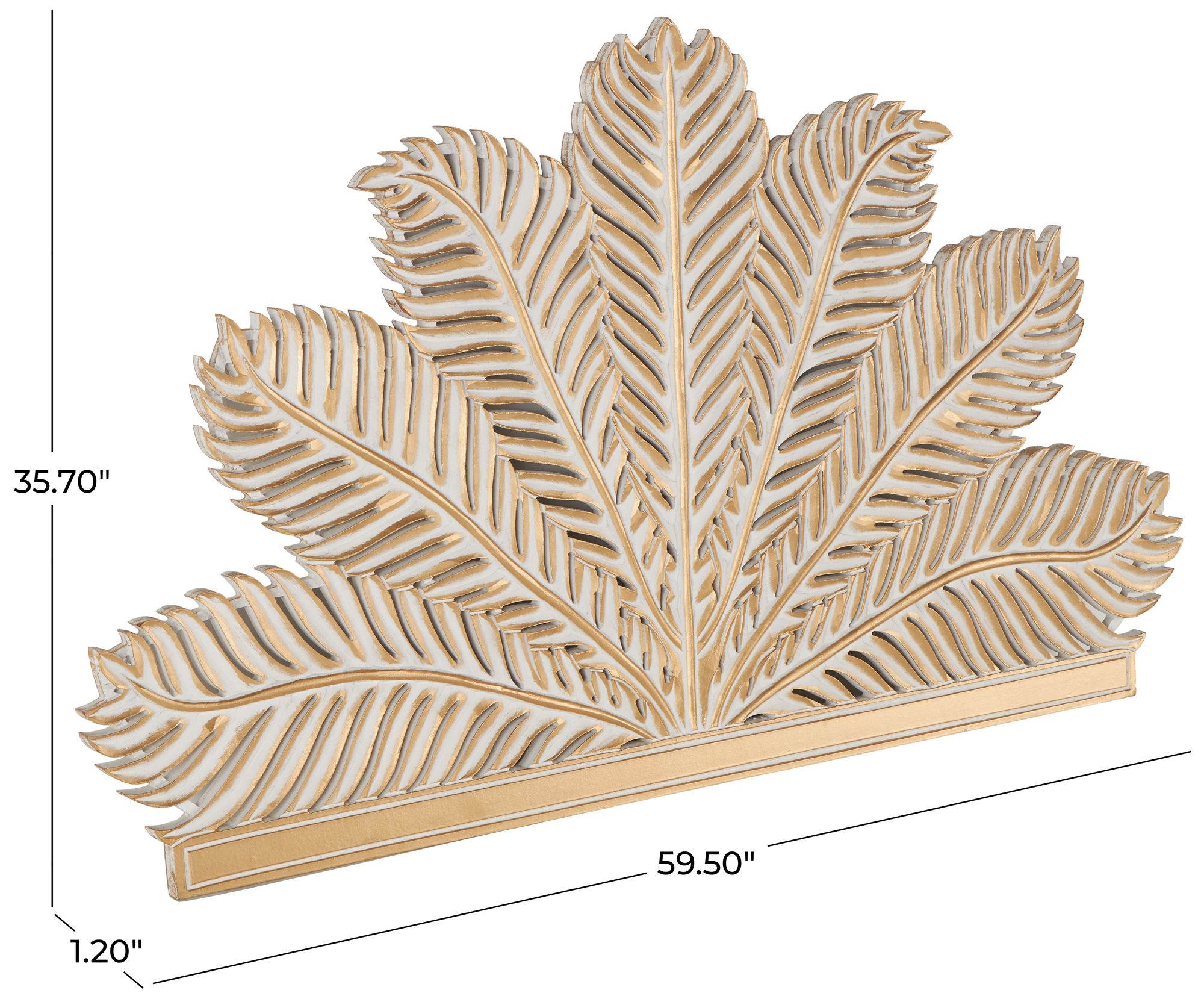 Image 7 Gold Wooden Traditional Wall Decor, 60" x 1" x 36" more views