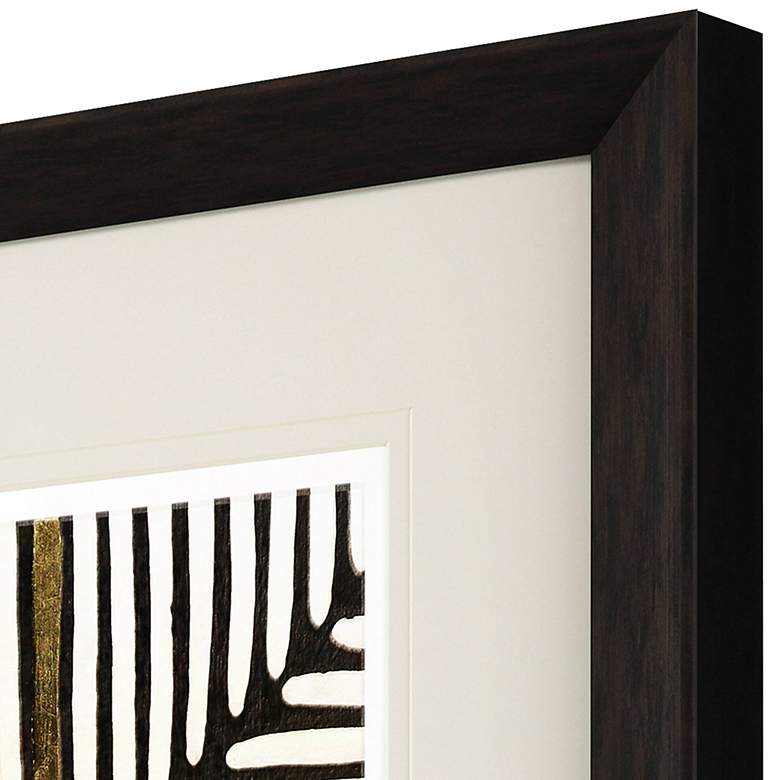 Image 2 Gold Zulu I 32" Square Exclusive Giclee Framed Wall Art more views