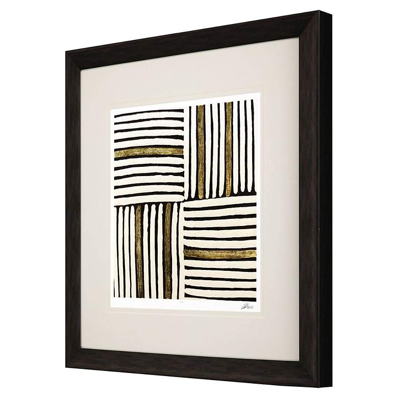 Image 3 Gold Zulu II 32" Square Exclusive Giclee Framed Wall Art more views