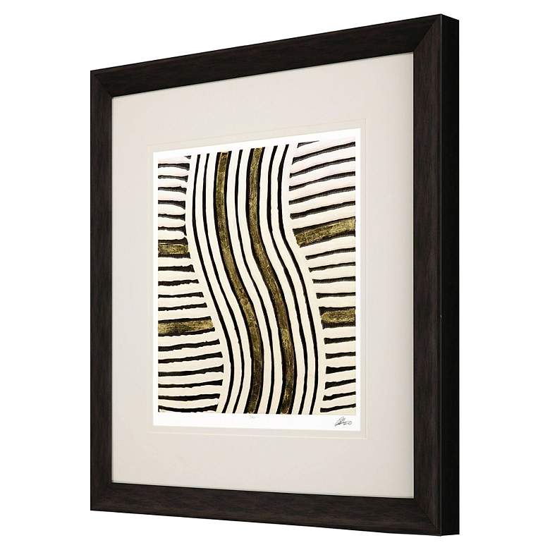 Image 3 Gold Zulu III 32" Square Exclusive Giclee Framed Wall Art more views