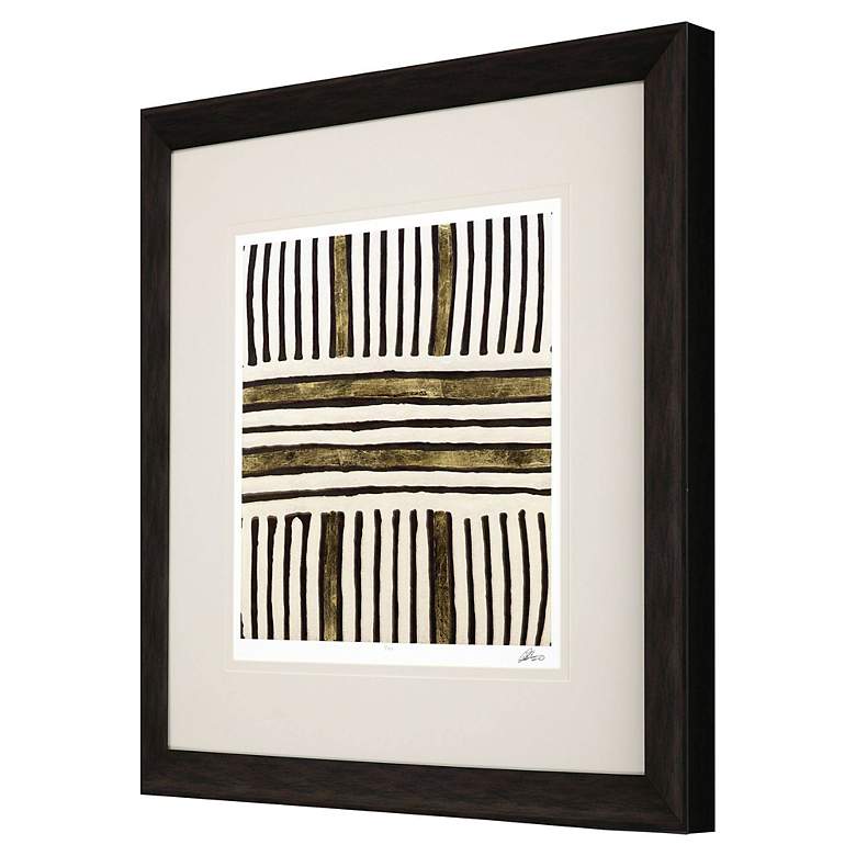 Image 3 Gold Zulu IV 32" Square Exclusive Giclee Framed Wall Art more views