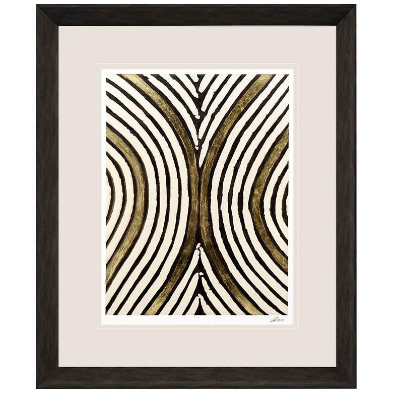 Image 1 Gold Zulu V 38" High Rectangular Giclee Framed Wall Art