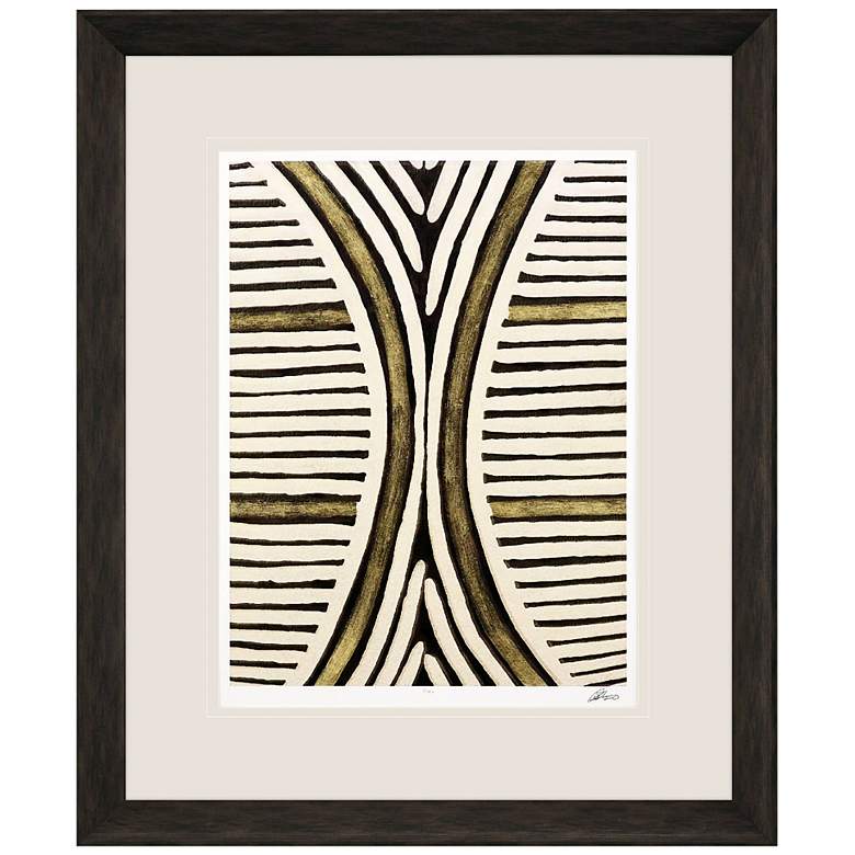 Image 1 Gold Zulu VI 38" High Rectangular Giclee Framed Wall Art
