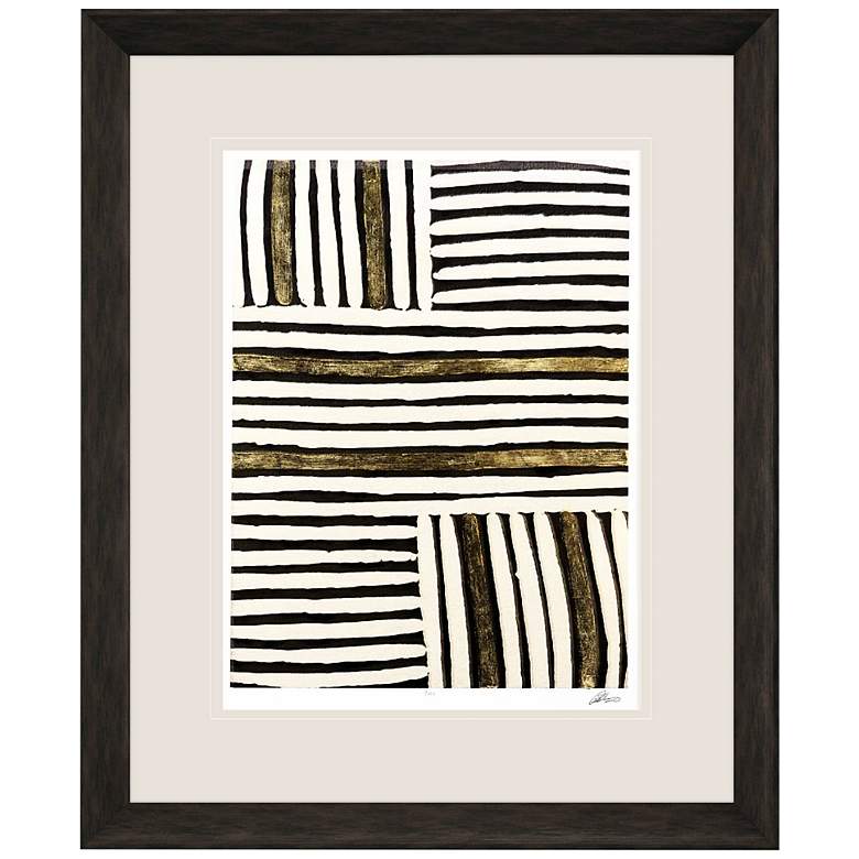 Image 1 Gold Zulu VII 38" High Rectangular Giclee Framed Wall Art