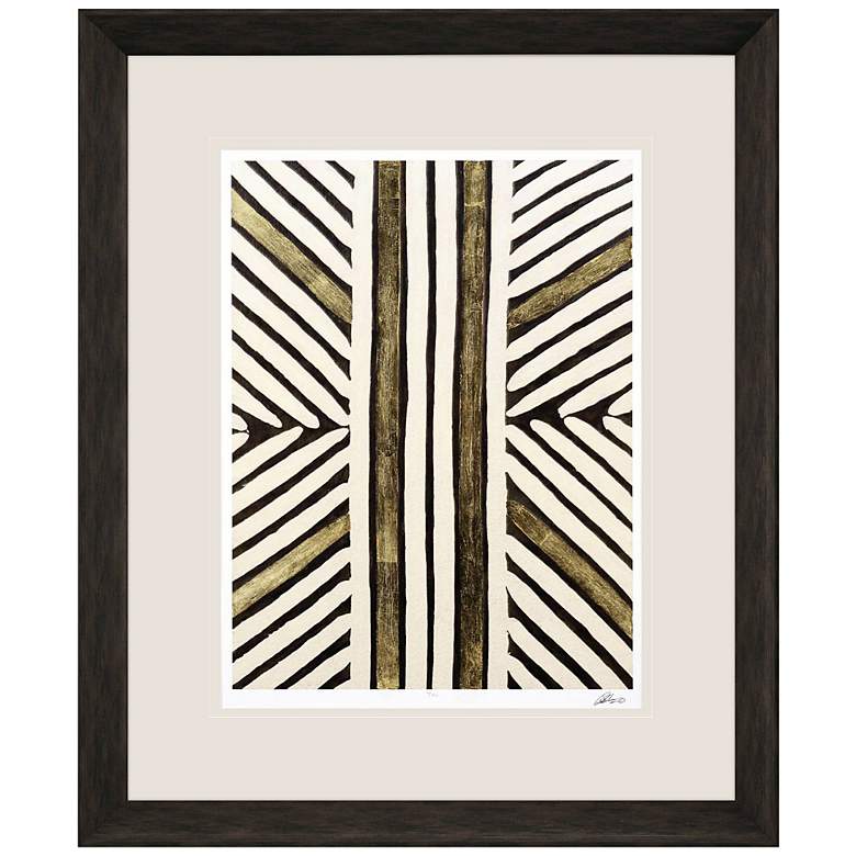 Image 1 Gold Zulu VIII 38" High Rectangular Giclee Framed Wall Art