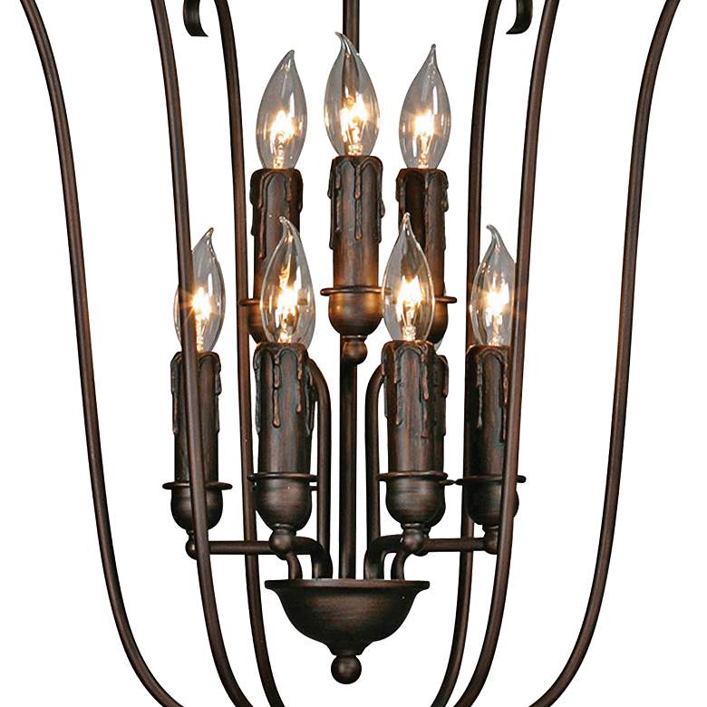 Image 3 Golden 20" Wide Rubbed Bronze 2-Tier 9-Light Pendant Chandelier more views