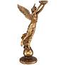 Golden Angel 38 1/2" High Statue Candle Holder