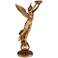 Golden Angel 38 1/2" High Statue Candle Holder