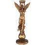 Golden Angel 38 1/2" High Statue Candle Holder