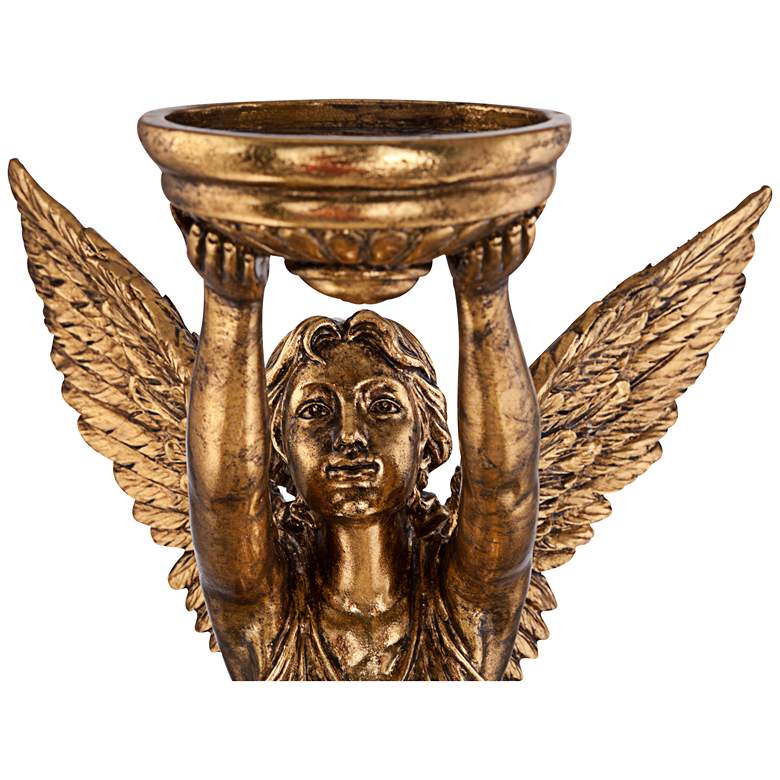 Image 5 Golden Angel 38 1/2" High Statue Candle Holder more views